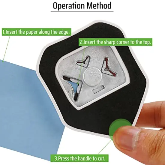 3 Way Corner Rounder Punch, 4mm, 7mm, 10mm 3 in 1 Corner Cutter for Card Making, Laminate, Cardstock, Scrapbooking and Paper Crafts, Business Cards {3}