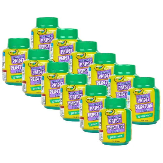 Washable Paint, 2oz, Green, Pack of 12 {1}