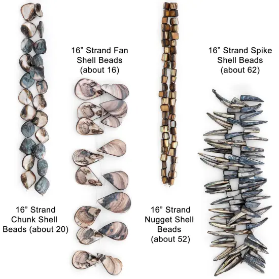Elowen Sea Shell Beads Collection Value Pack |Slate {3}