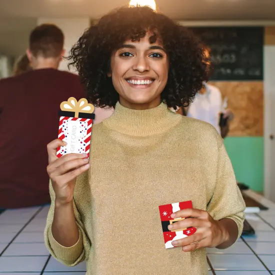 Big Dot of Happiness Secret Santa - Christmas Gift Exchange Party Money and Gift Card Sleeves - Nifty Gifty Card Holders - Set of 8 {3}