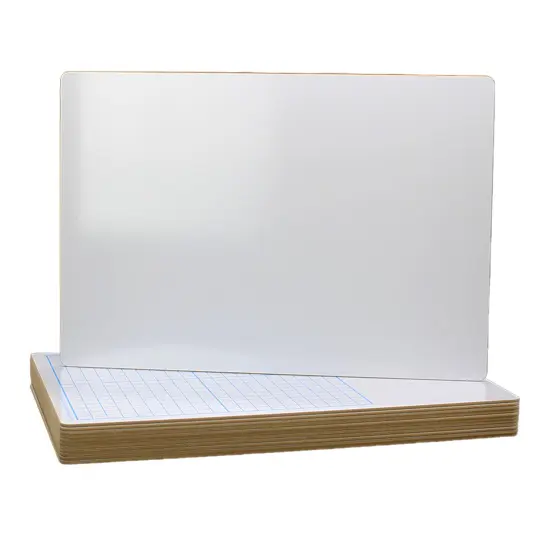 Two Sided 1/2" Graph Dry Erase Board, 11" x 16, Pack of 12 {1}