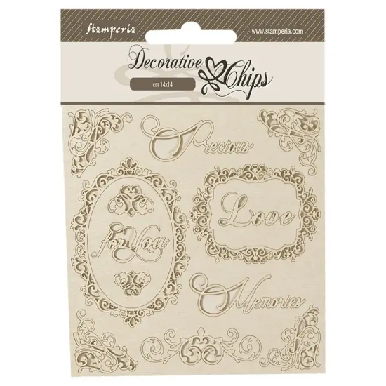 Stamperia Decorative Chips 5.5"X5.5"-Precious Frames {1}