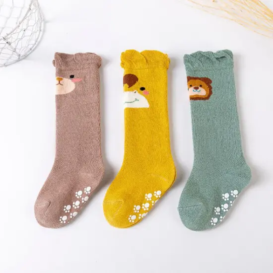 KItcheniva 3 Pairs Anti Slip Non Skid Newborn Long Stockings Socks {1}