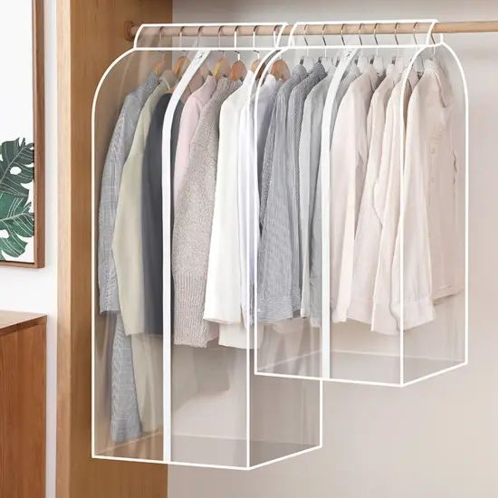 Clothes Storage Dust Cover Moisture-proof Garment Rack Cover {8}