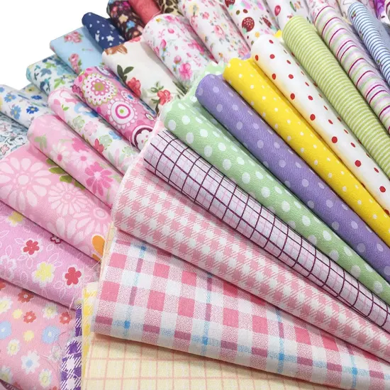 100 Piece Quilting Fabric,6" x 6" (15x15cm) Cotton Craft Fabric Bundle Squares Patchwork Pre-Cut Quilt Squares for DIY Sewing Scrapbooking Quilting Dot Pattern {4}