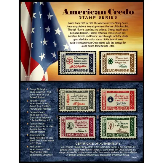 American Credo United States Postage Stamp Series {1}