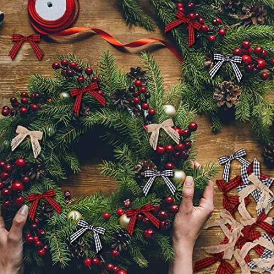 7Rainbows 30pcs Boutique 2.5" Burlap Ribbon Bows Craft Twist Tie Bows for Tying Up Packages Gift Wrapping Christmas Tree {5}