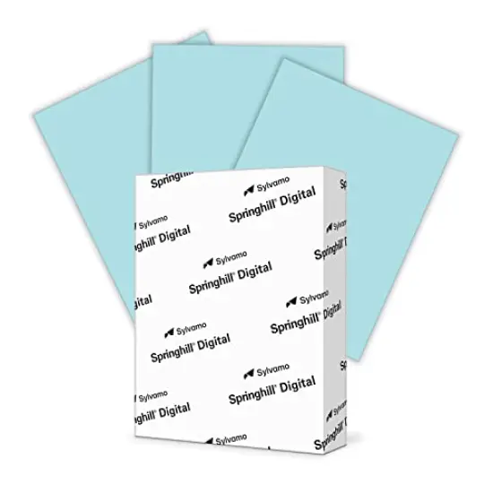 250 Sheets 8.5” x 11” Blue Colored Cardstock Paper, 67lb Vellum Bristol, 147gsm, (1 Ream) – Premium Lightweight Cardstock, Vellum Printer Paper with Textured Finish – 026000R {2}