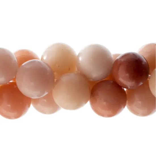 Earth's Jewel 7" Peach Aventurine Natural Semi-Precious Strung Bead {1}