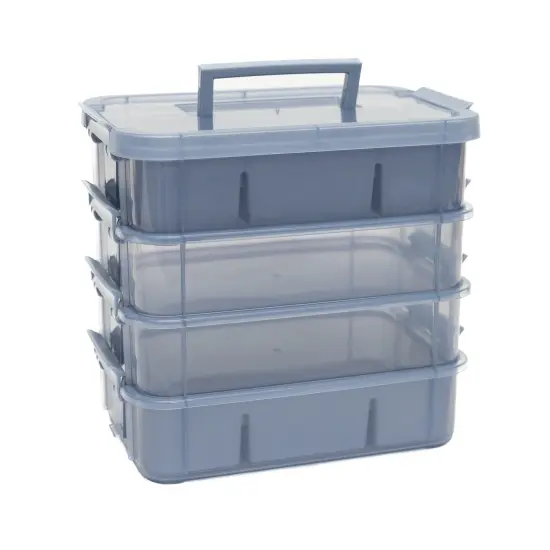 Everything Mary Blue Four Tray Plastic Organizer {1}