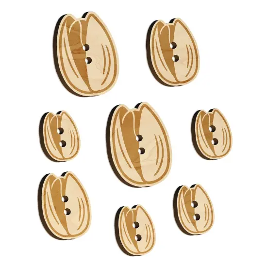 Pistachio Nut Drawing Wood Buttons for Sewing Knitting Crochet DIY Craft {7}