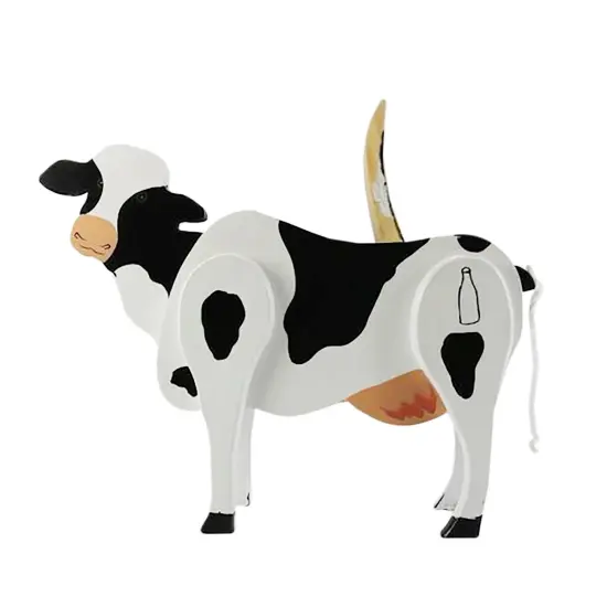 Scaasis Ms. Cow Wooden Candy Dispenser Funny Toy - Poops Candy! Multi {3}