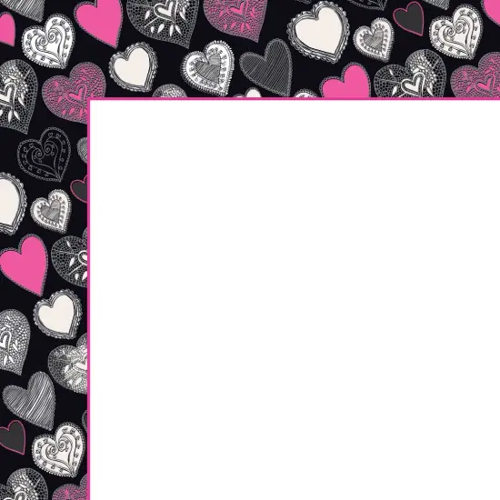 Great Papers! Pink and Black Hearts Valentine Stationery Letterhead, Invitations and Announcements, Printer Friendly, 8.5"x11", 80 Pack {2}