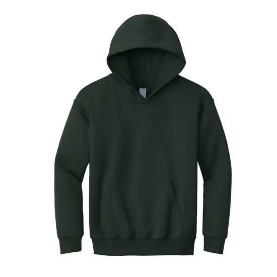 Port & Company&reg; Youth Core Fleece Pullover Hooded Sweatshirt Forest green {1}
