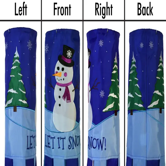 In the Breeze Let it Snow 40 Inch Windsock - Hanging Winter Decoration - Outdoor Holiday d&eacute;cor {5}