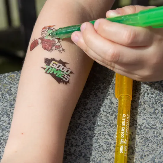 Savvi Gel Pens with DIY Glitter Temporary Tattoos for Kids' Art Crafts {3}
