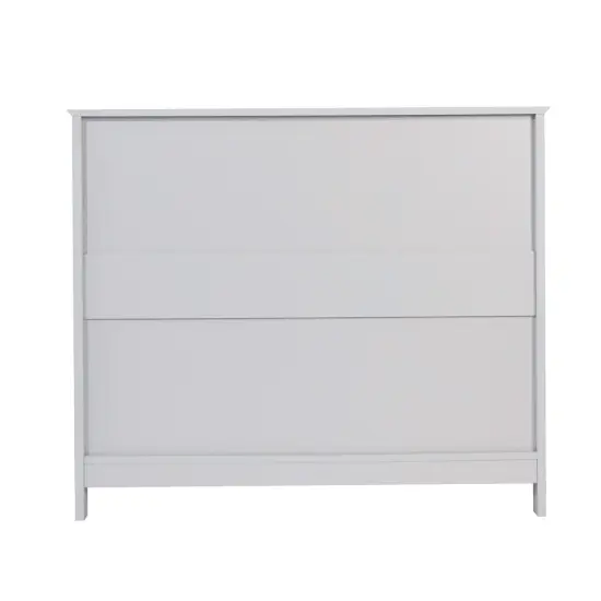 Merrick Lane Tanner Buffet and Sideboard with Storage Cabinet and Upper Shelf Gray {4}