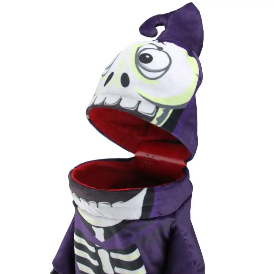 Northlight Animated and Musical Trick or Treat Skeleton Halloween Candy Bag - 24" - One Size Purple {6}