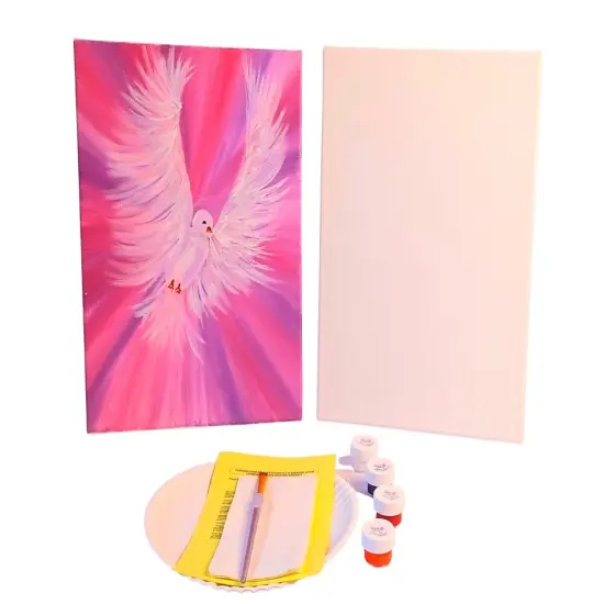 Paint Kit - On The Wings of Love Acrylic Painting Kit & Video Lesson, DIY Canvas Art, Painting Gift Set, Beginner Painting, Paint At Home {2}