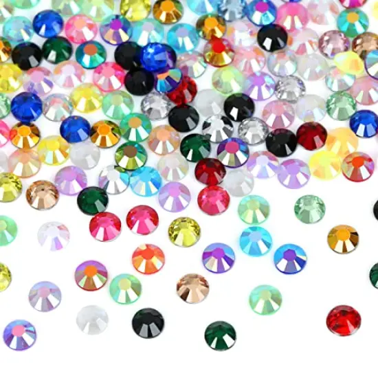 36000 Pieces 3mm Jelly Rhinestones Kit- Resin Mixed Color Rhinestones for Nail Clothes Shoes Tumblers Decoration Gifts Flat Back Round {6}