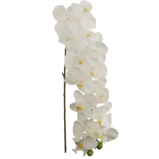 12-Pack: Massive White Phalaenopsis Orchid Stem, Floral Home by Artificial Flowers {1}