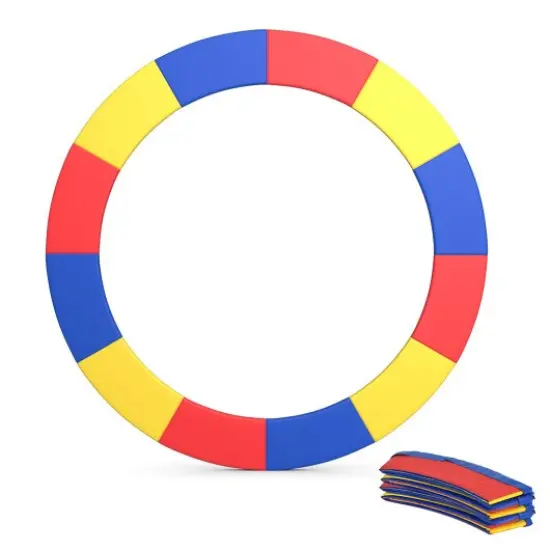 12 Feet Waterproof and Tear-Resistant Universal Trampoline Safety Pad Spring Cover Multicolored {3}
