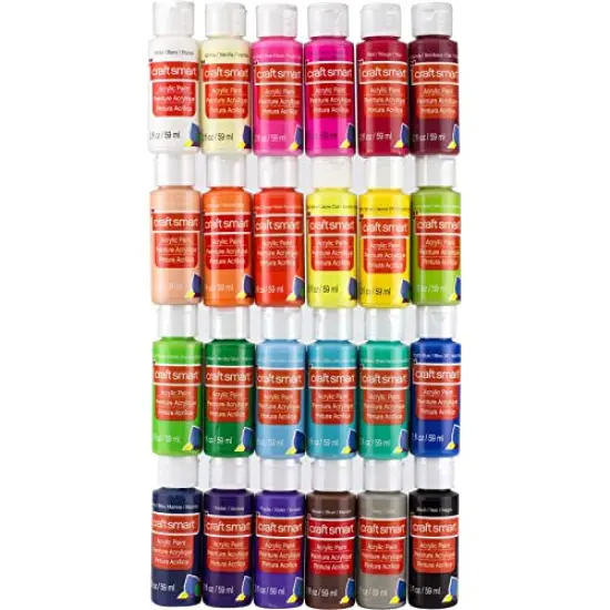 Craft Smart Acrylic Paint 24 Piece Set {1}