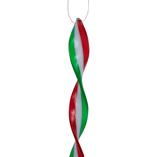 Northlight 6ct White, Red and Green Candy Swirl Christmas Ornaments 8" {6}