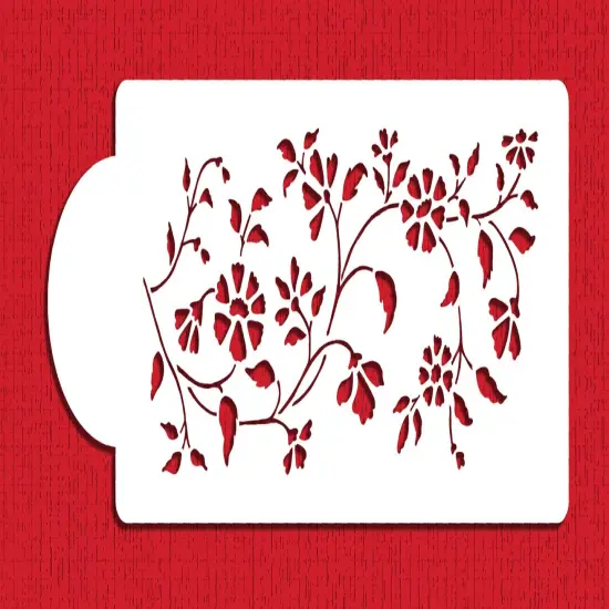 Chintz Floral Cake Stencil Side | C488 by Designer Stencils | Cake Decorating Tools | {3}