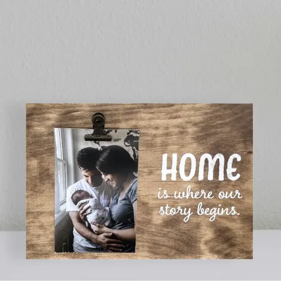 Decorative Wood Clip Frame: Our Home {3}