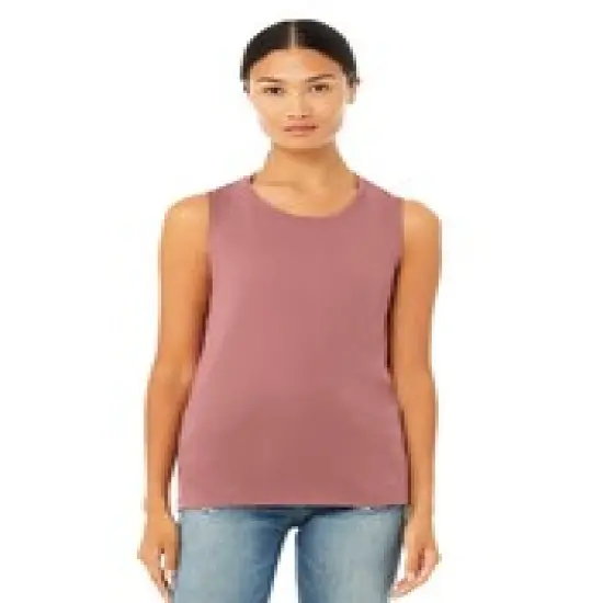 BELLA + CANVAS&reg; Women's Flowy Scoop Muscle Tank - 8803 Dark grey heather {3}