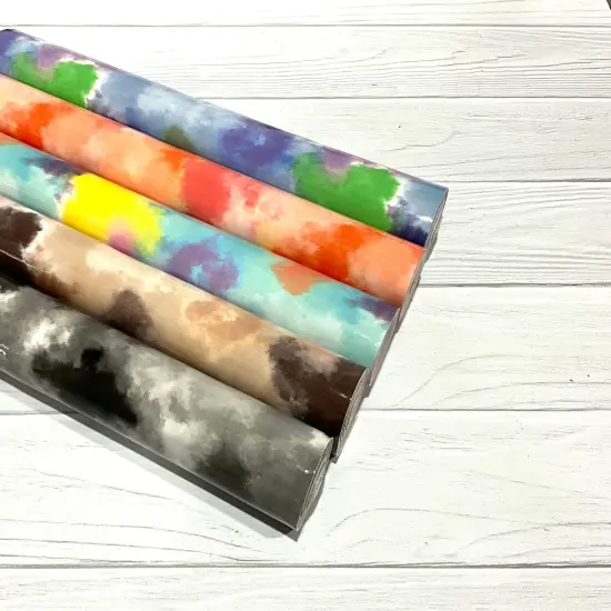 Tie-dye Watercolor Glossy Vinyl Blue/green {1}