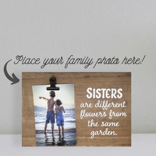 Decorative Wood Clip Frame: Sisters {1}