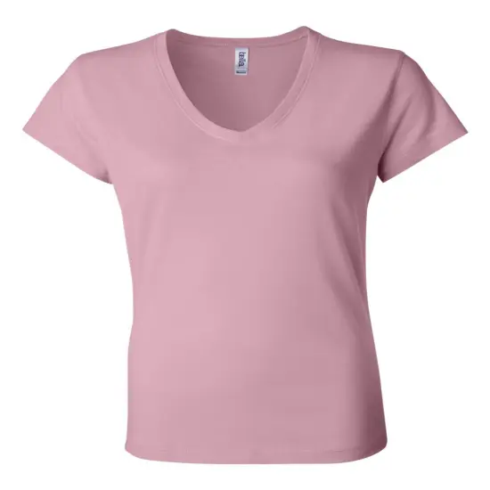 BELLA + CANVAS&reg; Women&rsquo;s Jersey V-Neck Short Sleeve Tee Athletic heather {7}