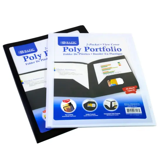 BAZIC Poly Portfolio View Cover w/ 2-Pocket {2}