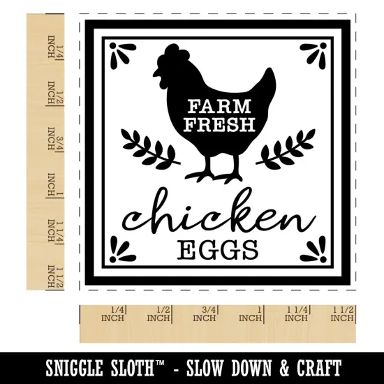 Farm Fresh Chicken Eggs for Carton Label Self-Inking Rubber Stamp Ink Stamper Red {1}