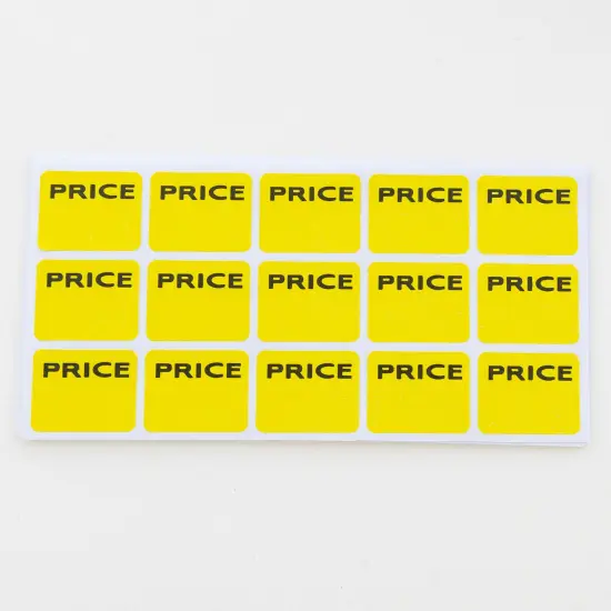 BAZIC Price Mark Label Yellow (180/Pack) {3}