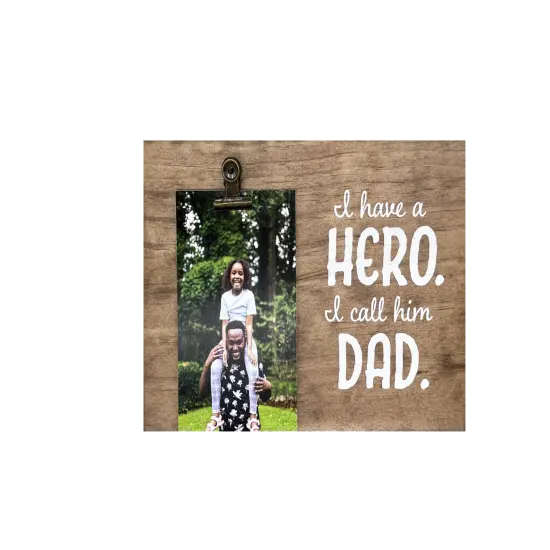 Decorative Wood Clip Frame: Dad {3}