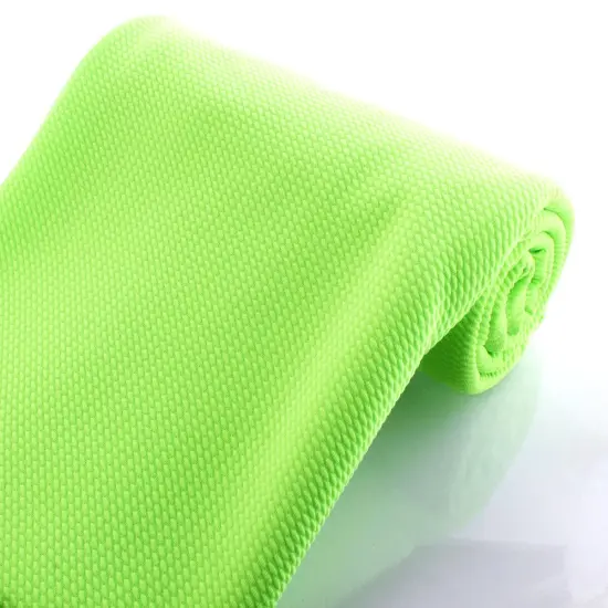 Solid 4 way Stretch Liverpool Bullet Fabric Neon Green {3}