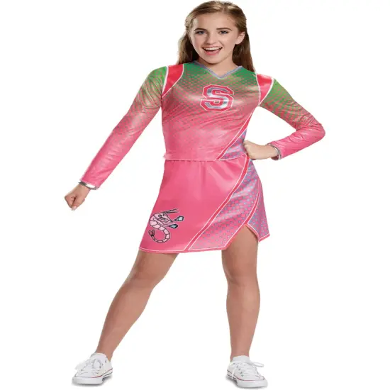 Girls Disney Zombies Addison Pink Cheerleader Outift Costume {1}
