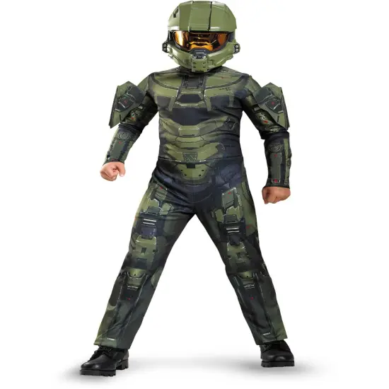Child's Boys Master Chief Halo Classic Costume With Mask {1}