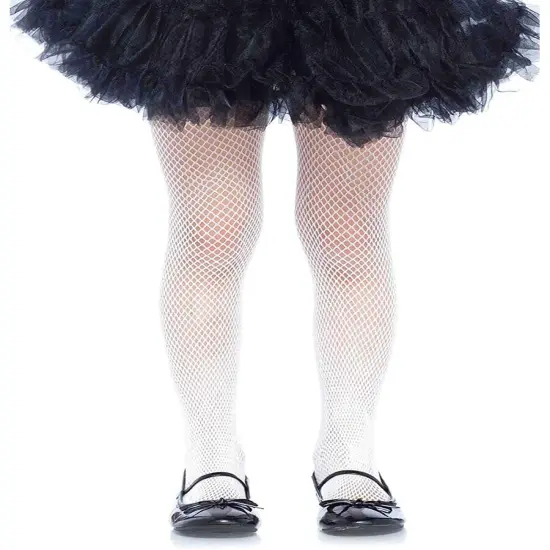 Child's White Fishnet Tights Small 1-3 Costume Accessory {1}