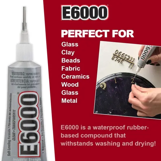 E6000 1-Ounce Tube, Adhesive, Precision Tips, Pixiss Wooden Dotting Stylus Pens {3}