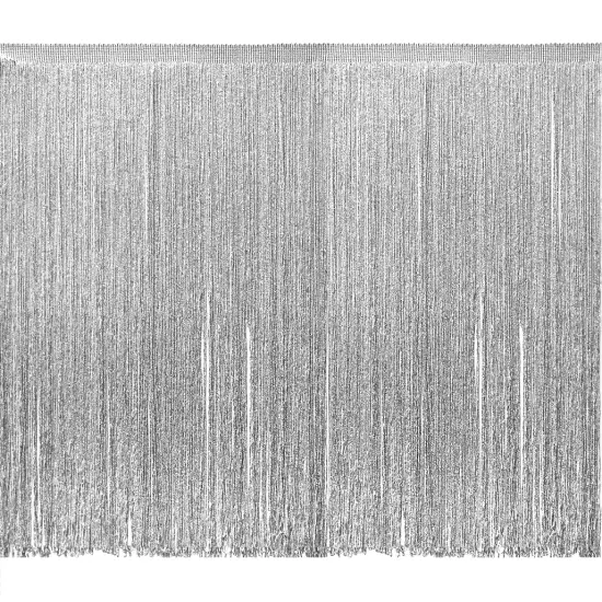 6 Yards of 18" Metallic Chainette Fringe Trim | 6 yard cut Metallic Silver {1}