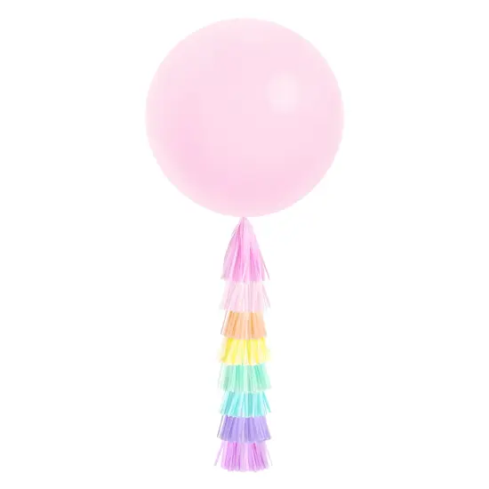 Jumbo Balloon & Tassel Tail - Pastel Rainbow {1}