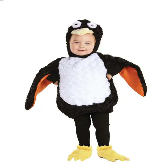 Belly Babies Plush Black Arctic Penguin Toddler Costume {1}