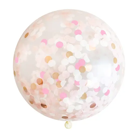 Jumbo Confetti Balloon - Rustic Blush {1}