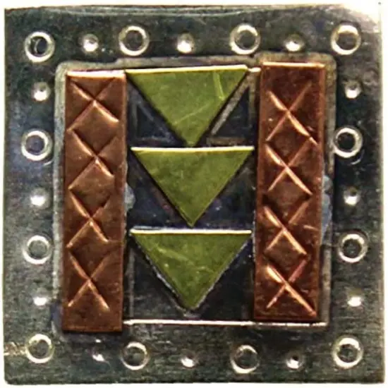 Puffin & Company Flying Geese Quilt Block Needle Nanny Magnetic Needle Minder Holder, Brooch Multicolor {1}