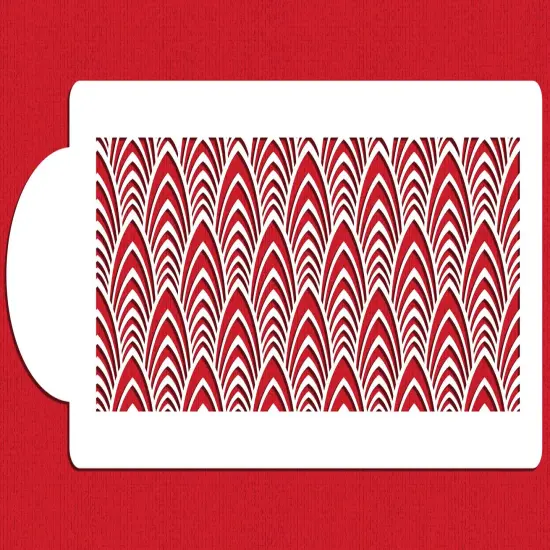 Martha Stewart Wedding Art Deco Cake Stencil Side | C917 by Designer Stencils | Cake Decorating Tools | Baking Stencils for Royal Icing, Airbrush, Dusting Powder | Reusable Plastic Food Grade Stencil for Cakes | Easy to Use & Clean Cake Stencil {4}