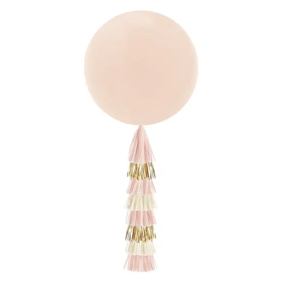 Jumbo Balloon & Tassel Tail - Blush & Gold {1}